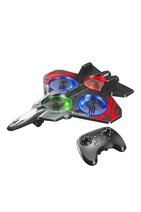 LED Işıklı Oyuncak Drone Fighter Jet Tasarımlı Uzaktan Kumandalı Uçak