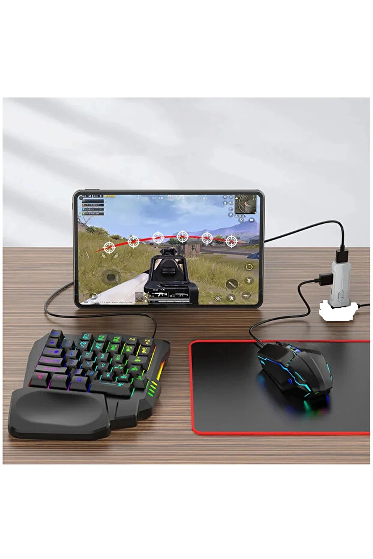 PUBG Mobil Oyun Kiti 5in1 BT5.3 Klavye Mouse Dönüştürücü Seti Pugb Seti