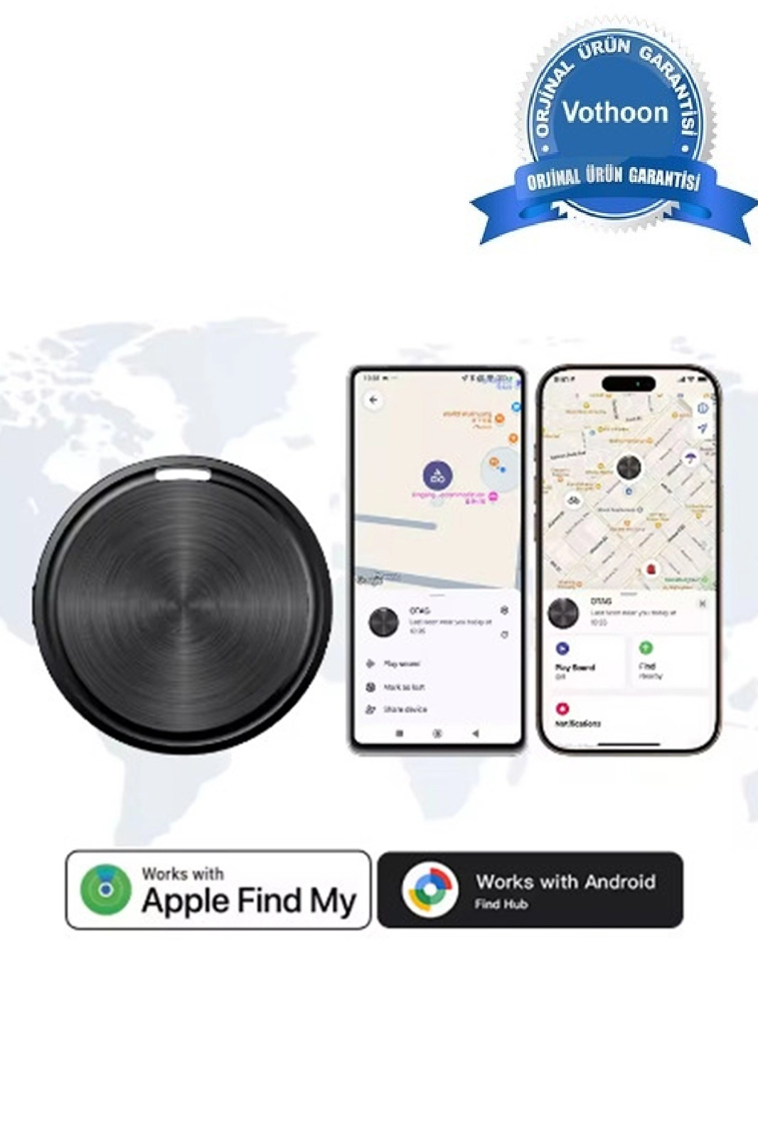 iOS & Android Uyumlu Bluetooth Konum Takip Cihazı Akıllı Tag