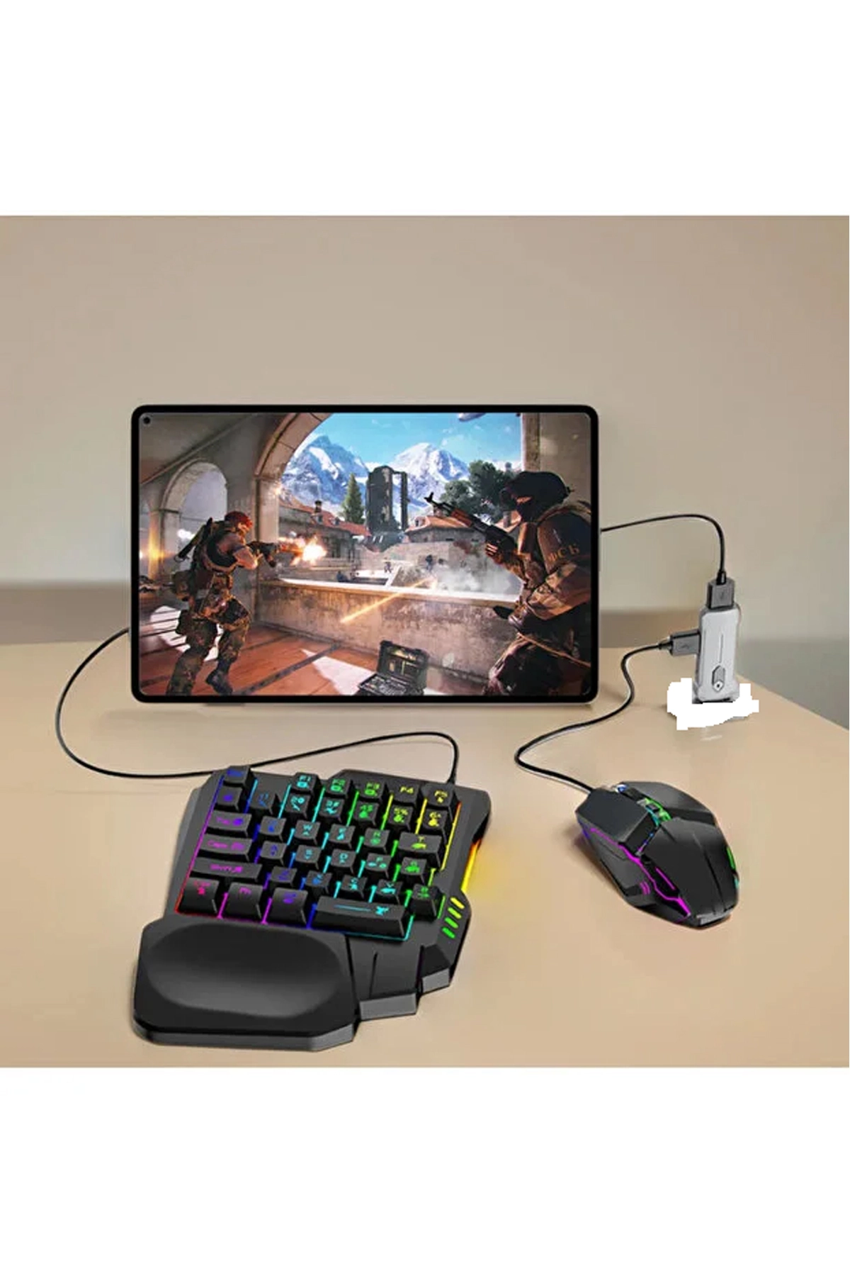 PUBG Mobil Oyun Kiti 5in1 BT5.3 Klavye Mouse Dönüştürücü Seti Pugb Seti