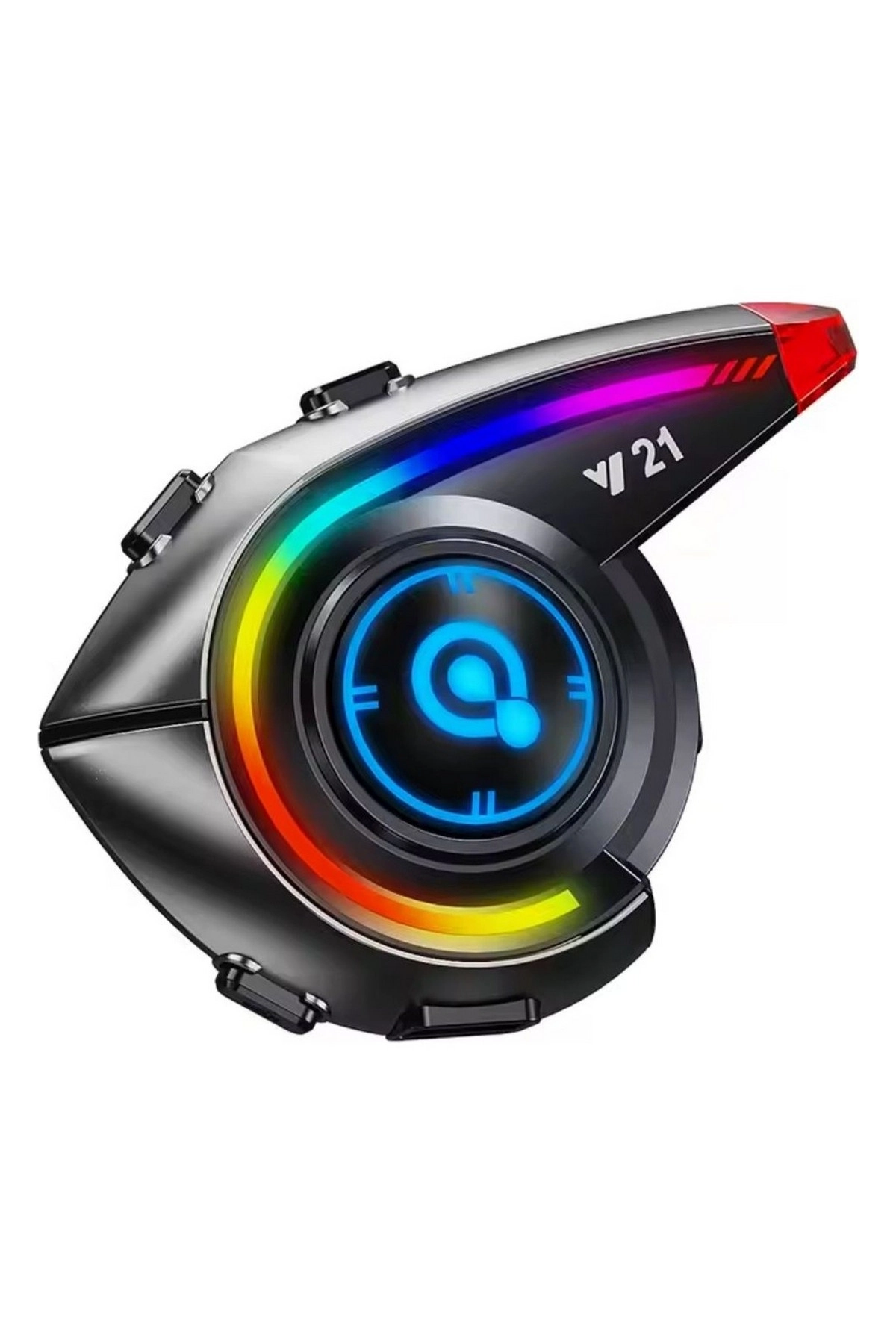 Y21 Rgb Işık Efektli Intercom Bluetooth Motosiklet Kask Kulaklığı Intercom Kulaklık