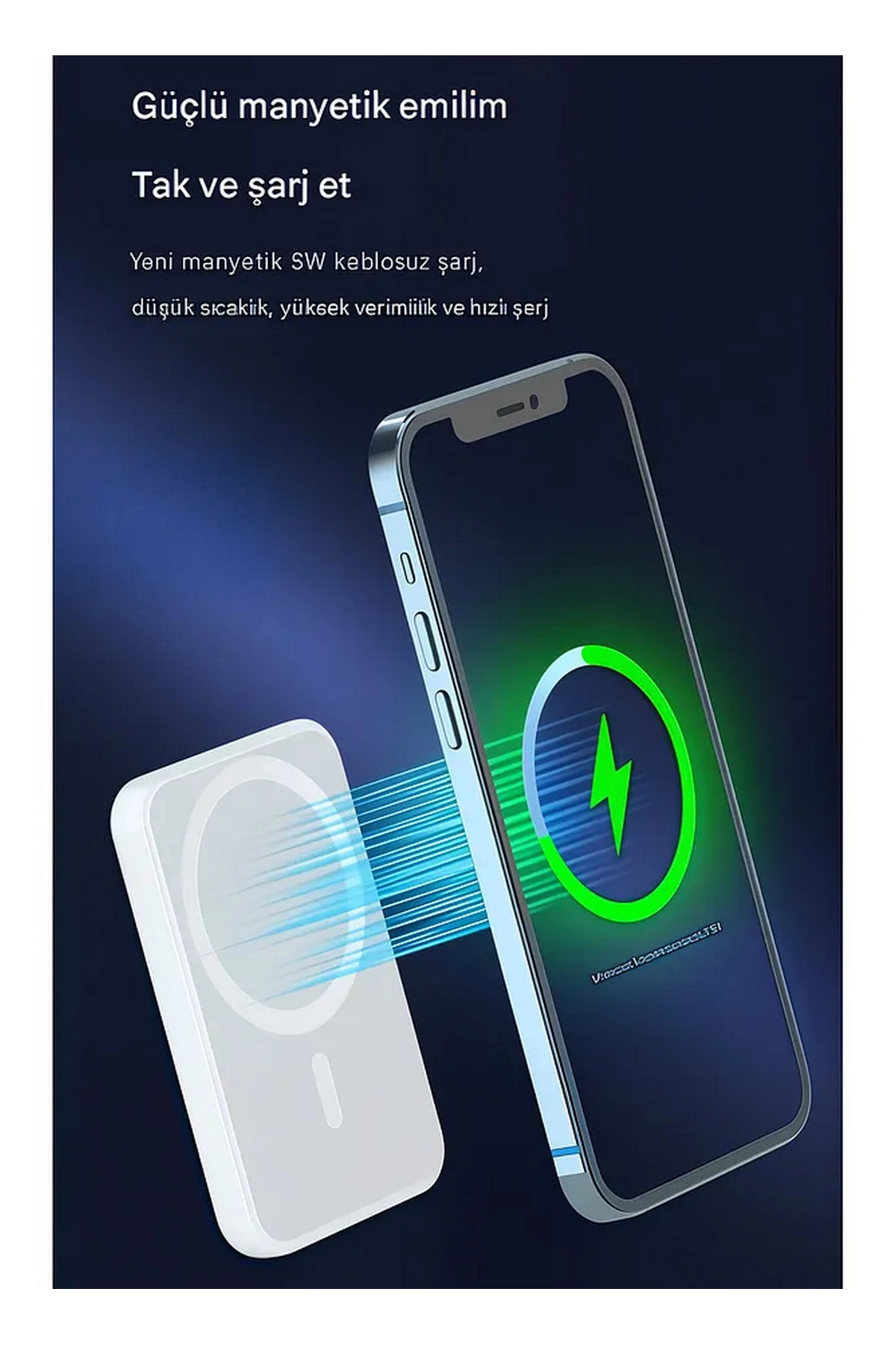 Magsafe 10000 Mah Powerbank Taşınabilir Kablosuz Şarj Cihazı Iphone Uyumlu Wireless