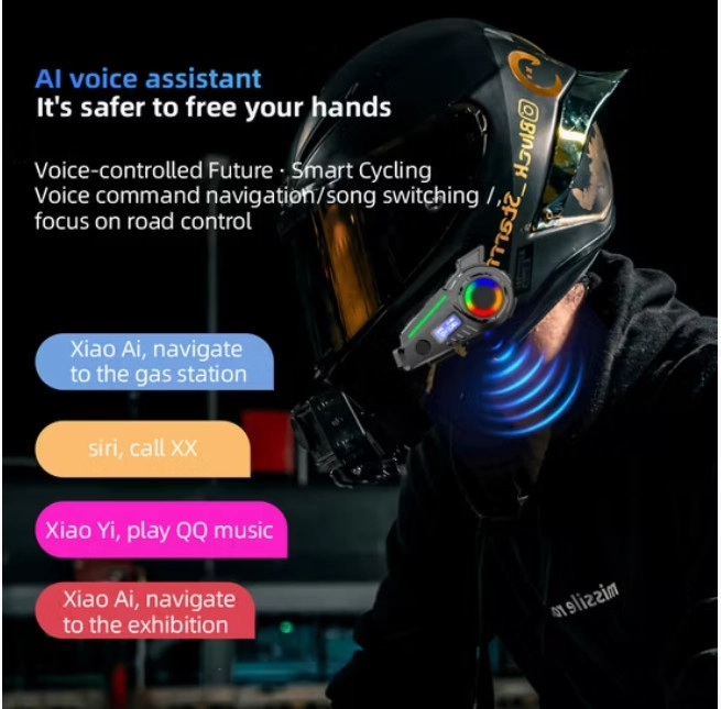 K19 Kameralı Motosiklet Kask Bluetooth Kulaklık Su Geçirmez Intercom Radyolu hafıza kartlı  