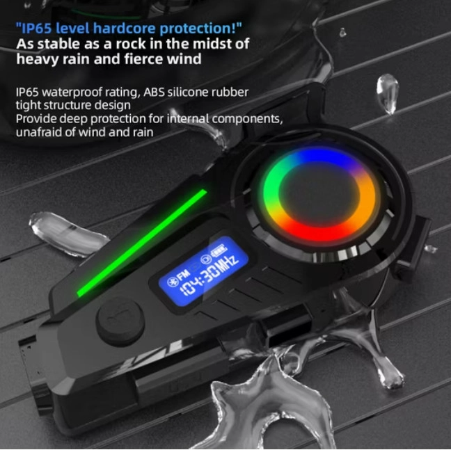 K19 Kameralı Motosiklet Kask Bluetooth Kulaklık Su Geçirmez Intercom Radyolu hafıza kartlı  
