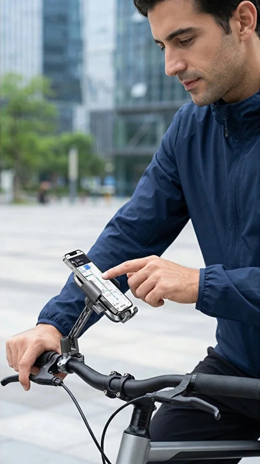 XY-089 Motosiklet & Bisiklet Ayna Baglantılı Telefon Tutucu