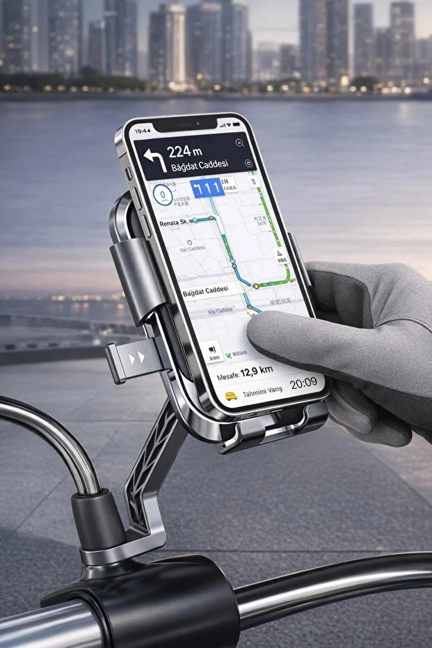 XY-089 Motosiklet & Bisiklet Ayna Baglantılı Telefon Tutucu