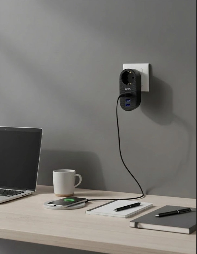 FTR-07 2xUSB 1xTypeC Termal Akım Korumalı Isıya Dayanıklı Tekli Priz