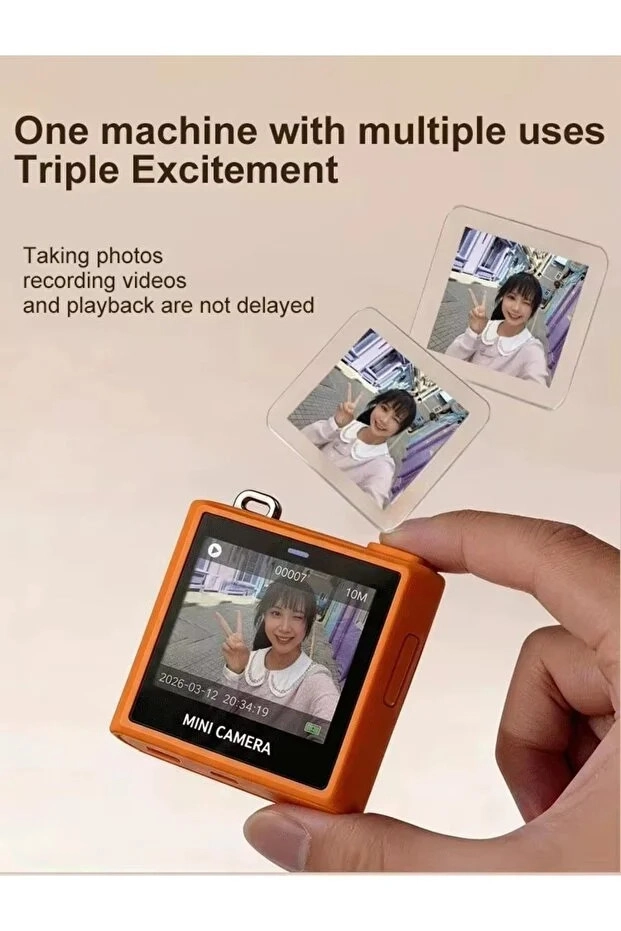 Mini Dijital Kamera 64MP 16x Digital Zoom Retro Vintage 1.4’’Ekranlı Video Kamera Taşınabilir Tasarım Pembe