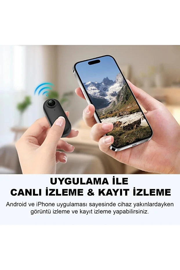 Mini WIFI Aksiyon Kamerası 1080P Taşınabilir Vücut Kamerası Giyilebilir Video Kaydedici Siyah