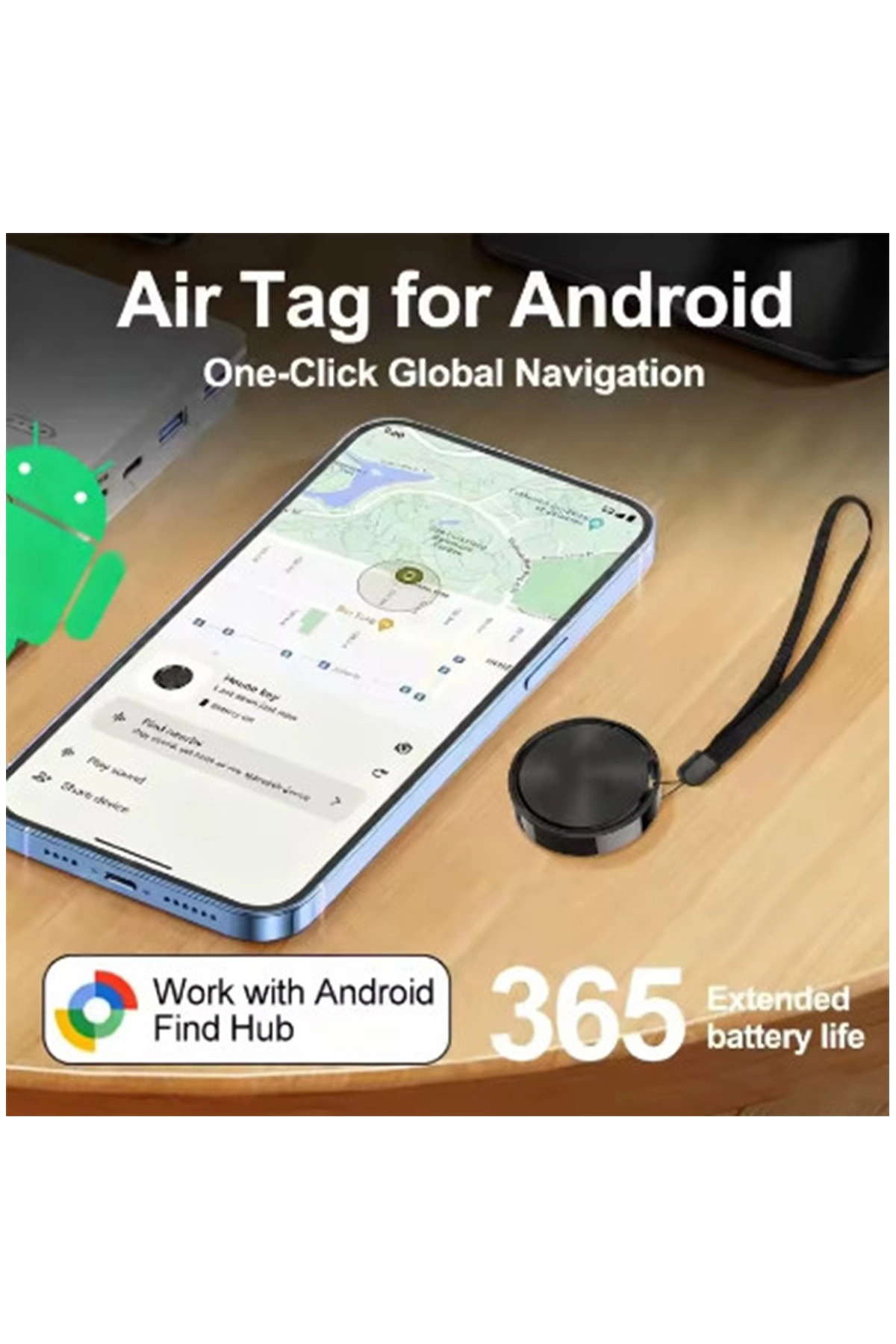 iOS & Android Uyumlu Bluetooth Konum Takip Cihazı Akıllı Tag