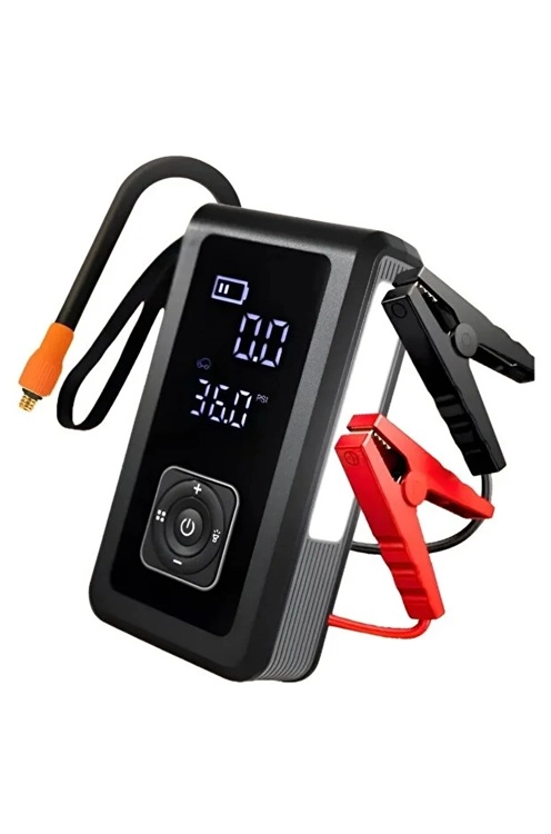 Multi Function Jump Starter Şarjlı Lastik Şişirme Pompası Akü Takviye Acil Durum Led Işık 