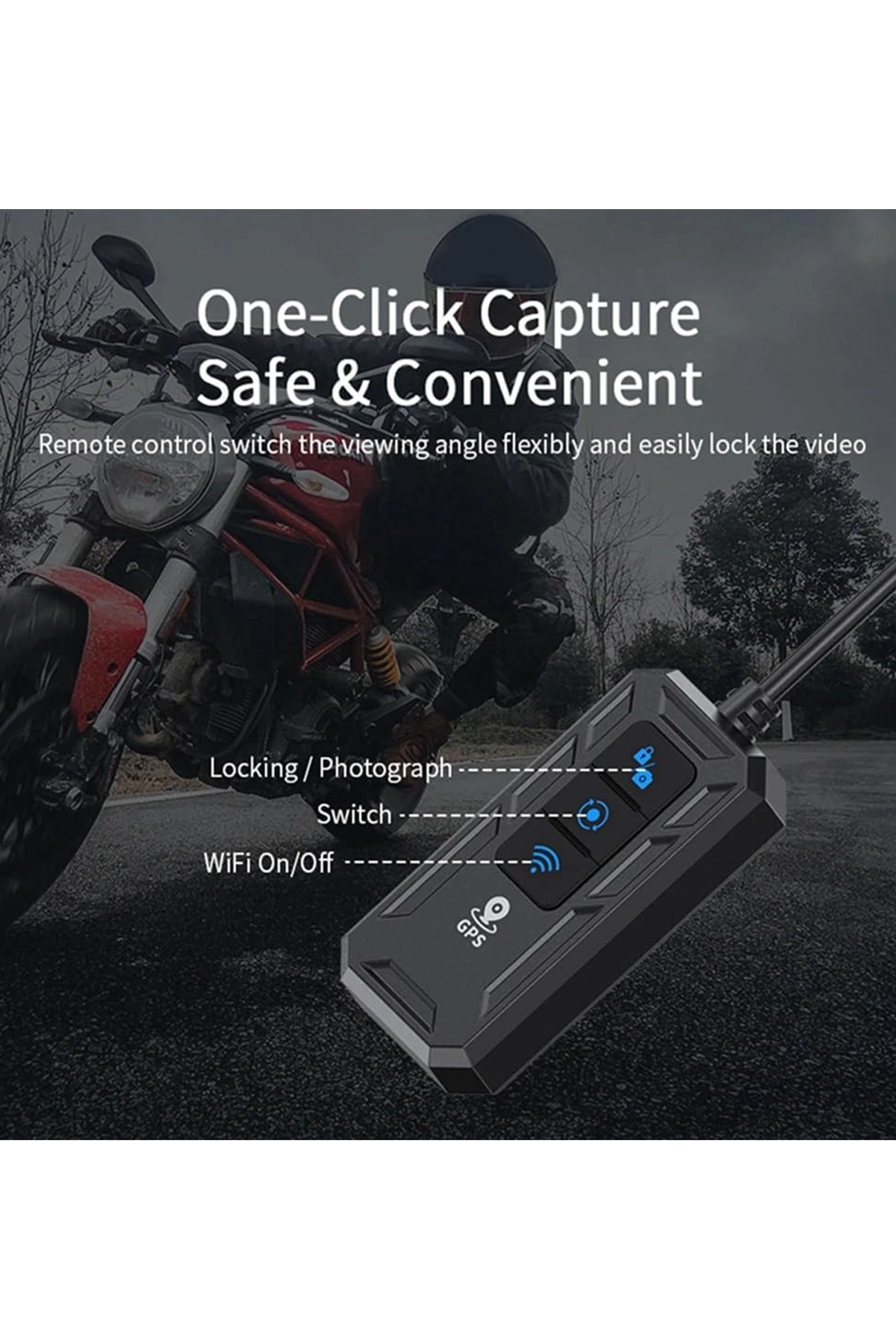 Motosiklet Kamerası Full Hd 1080P,150° Geniş Açı 3.0 Ekran Çift Ön–Arka Kamera Wifi Destekli Gprs Özellikli