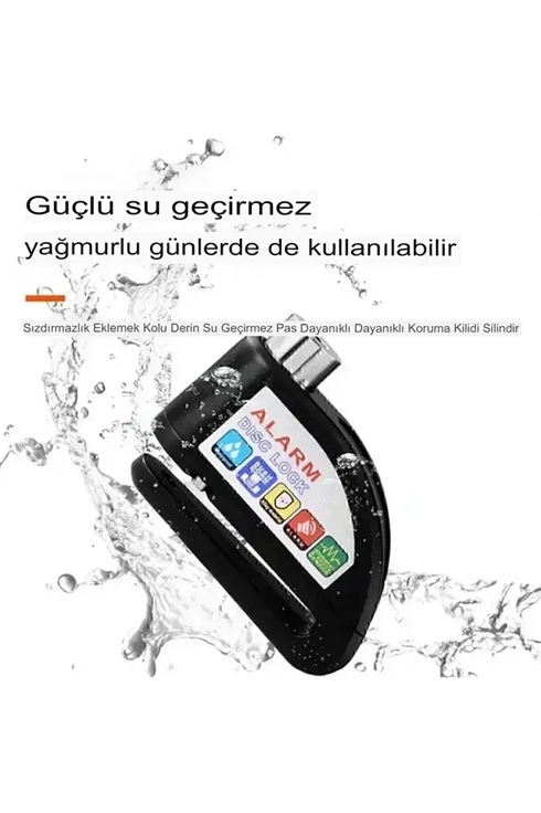  Alarmlı Disk Kilidi Motorsiklet Scooter Bisiklet Sesli Alarm 110 Desibel Yüksek Ses
