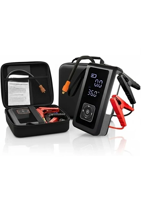 Multi Function Jump Starter Şarjlı Lastik Şişirme Pompası Akü Takviye Acil Durum Led Işık 