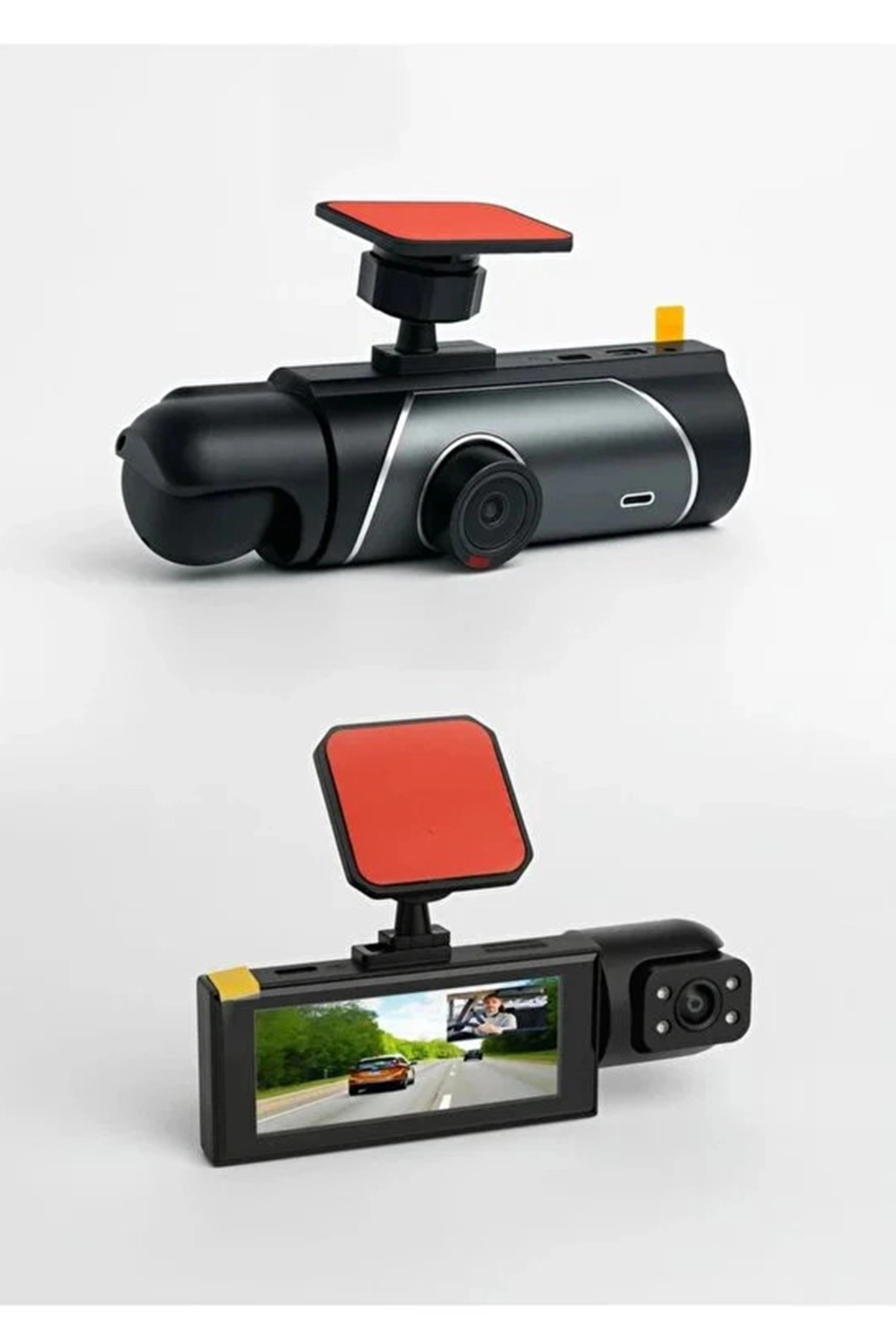 Çift Kameralı Araç Içi Kamera Wifi 1080P Full Hd, Gece Görüşü, G-Sensör, Park Modu, 3.16” Ekran