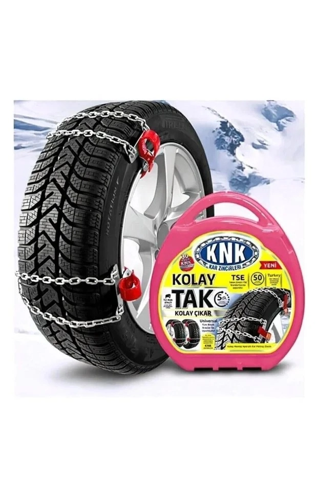 Kolay Tak Çıkar Kar Zinciri 12 mm – Binek, Hafif Ticari, SUV ve Jeep Araçlara Uyumlu Pratik Montaj