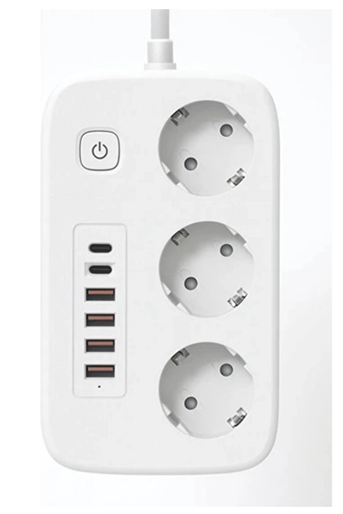  Akım Korumalı Priz ve Masaüstü Şarj İstasyonu Kablosuz 3 Priz ,4 USB, 2 Type-C Girişli 2 Metre