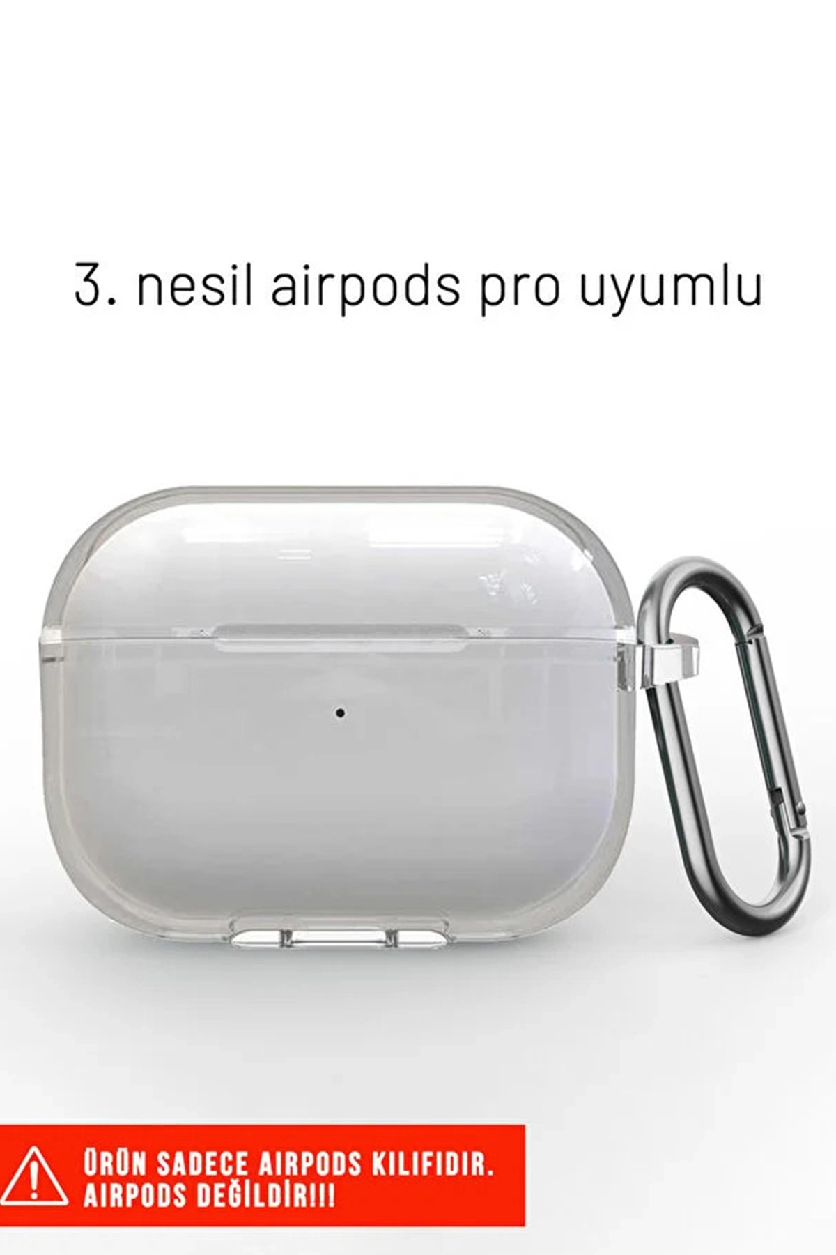 Airpods Pro 3. Nesil ile Uyumlu Şeffaf Cyrstal Clear Ultra Berrak Kılıf ( Kulaklık Değildir )