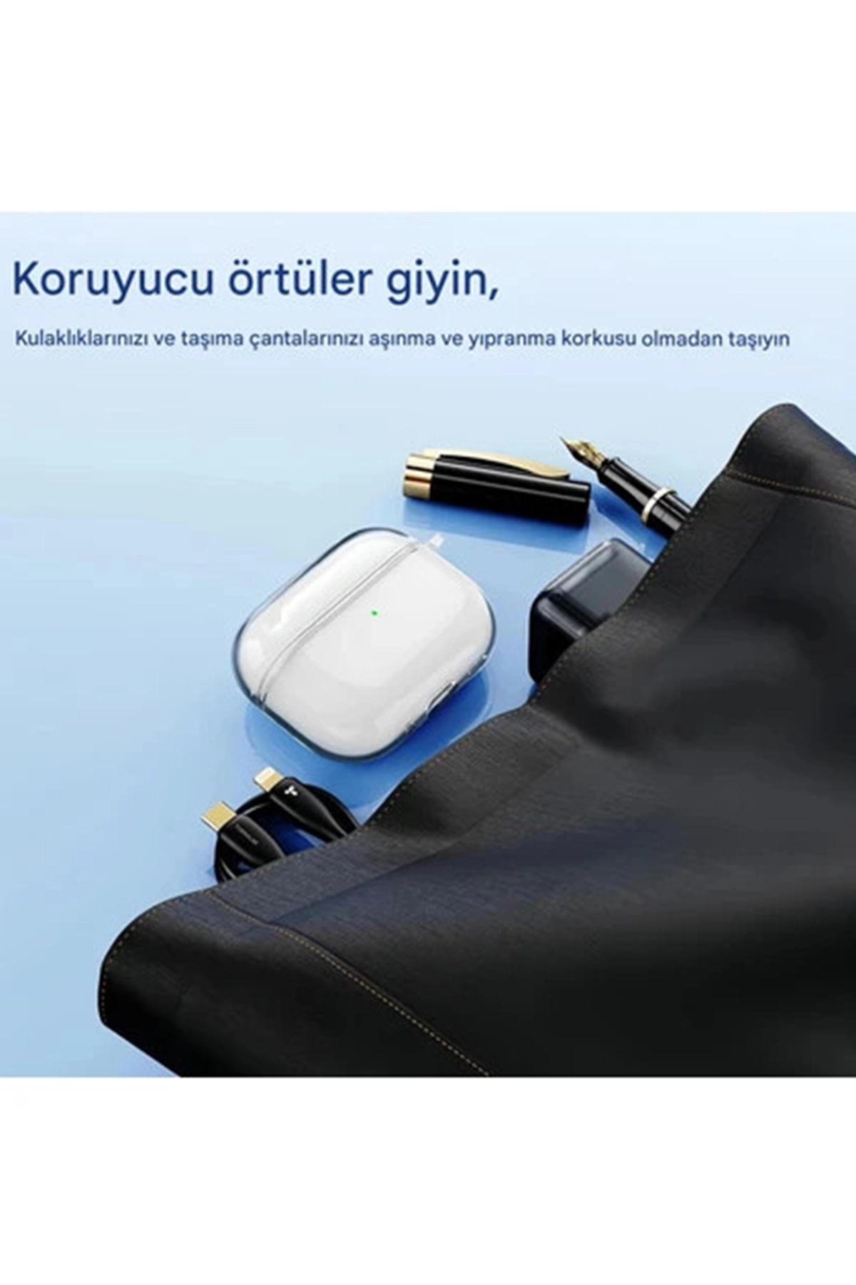 Airpods Pro 3. Nesil ile Uyumlu Şeffaf Cyrstal Clear Ultra Berrak Kılıf ( Kulaklık Değildir )