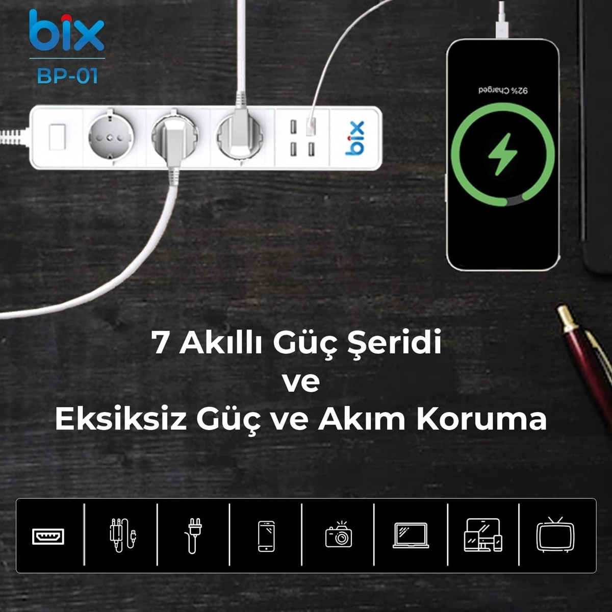 Vtn Bp-01 Wifi Yüksek Akım Korumalı Hızlı Şarj Özellikli Akıllı Priz