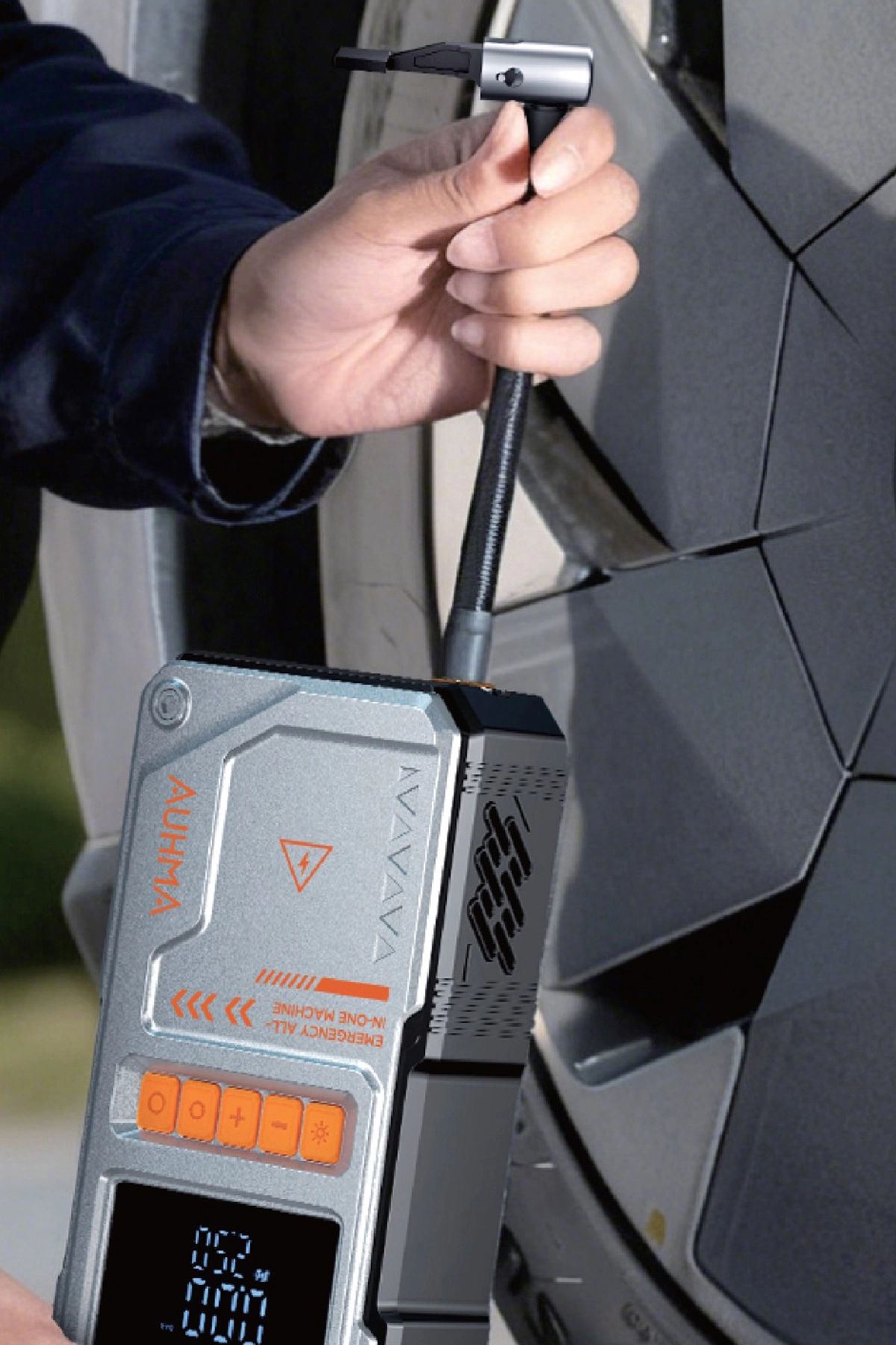 4’ü 1 Arada 10.000 mAh Akım Korumalı Jump Starter & Hava Kompresörü Akü Takviye Powerbank
