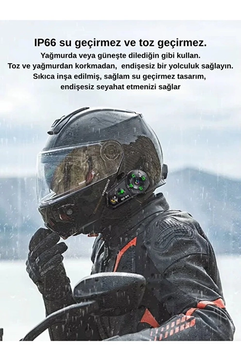D2-6X 1000M Mesafeli 6 Kanallı İntercom Bluetooth Motosiklet Kask Kulaklığı İntercom Kulaklık