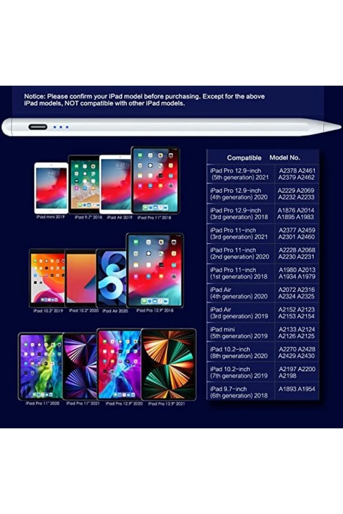 Vothoon For ios Android Windows Uyumlu Tablet İpad Yazı Kalemi Yedek Uç