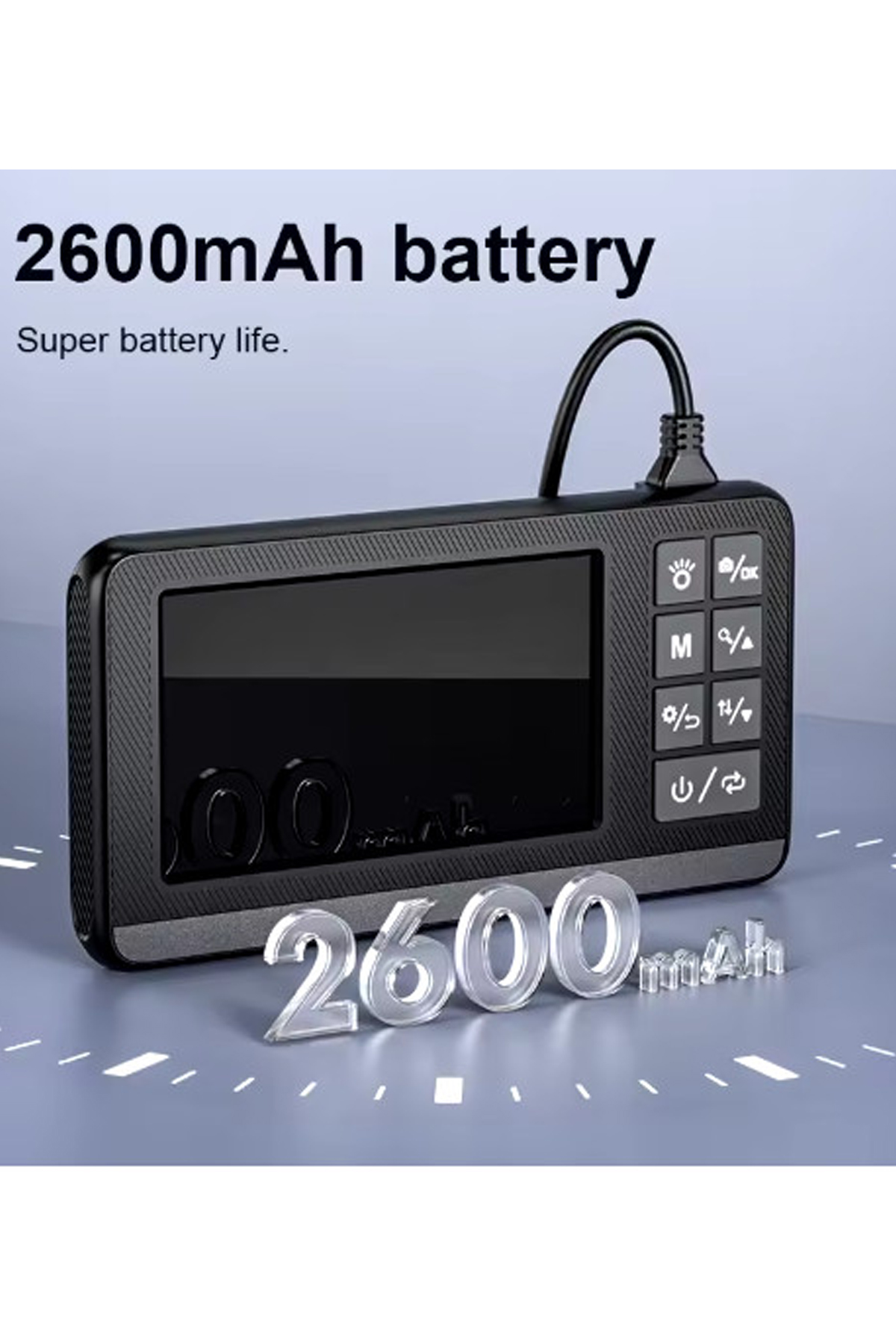 Ekranlı Çift kameralı 5 Mt Sert Kablo Endoskop Kamera 8 mm 4.3 ınc Hafıza Kart Destekli