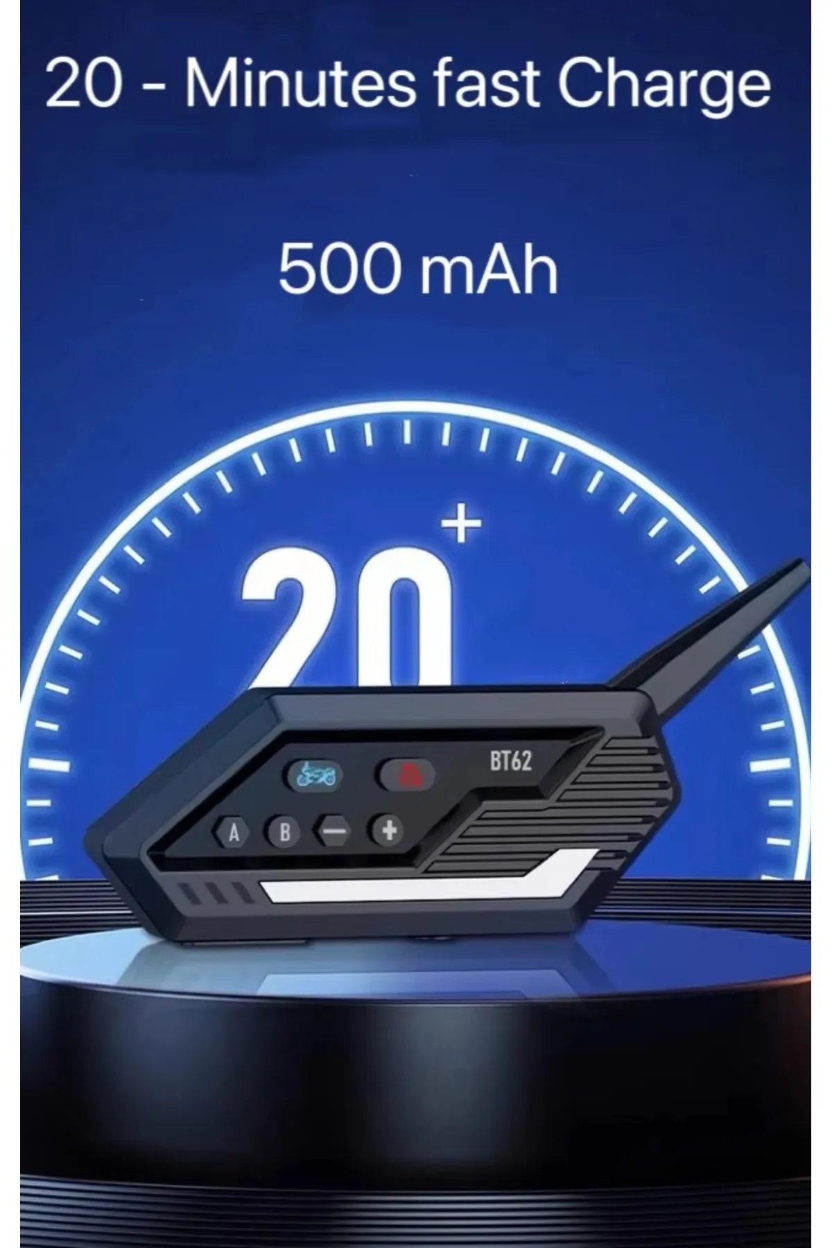 Bt62 Motosiklet Kask Kulaklığı Bluetooth Intercom 2 Intercom Bağlantılı
