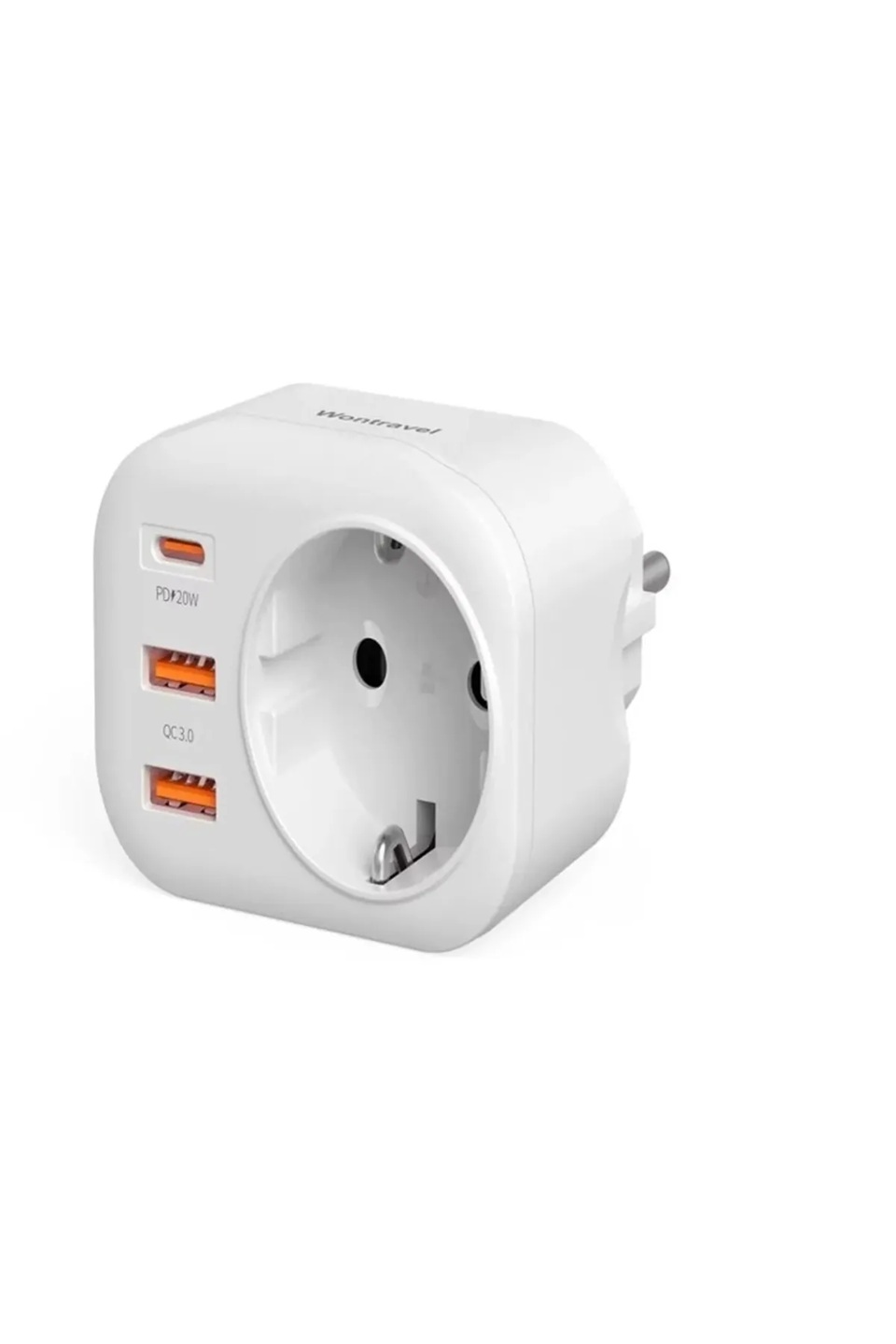 Vothoon  AC-115 2500W 3.4A 2USB 1Type-C 1Soket Akım Korumalı Şarj Adaptörü Priz Çoğaltıcı