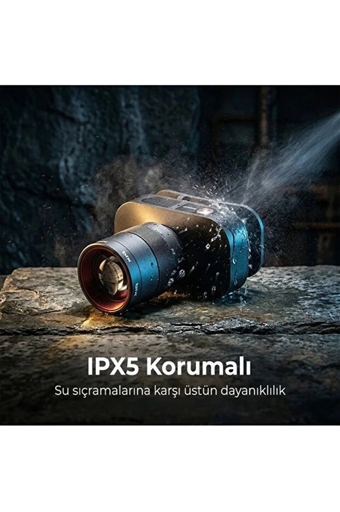 BXT1FL 10W Şarj Edilebilir Kafa Feneri 750 Lümen 2500mAh 4 Işık Modlu Zoom Özellikli LED Kafa