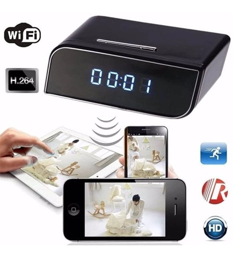 4K Wifi Gizli Kamera Bebek Bakıcı Kamera 1080p Masa Saati  sesli kayıt 