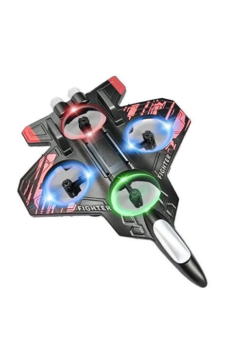 LED Işıklı Oyuncak Drone Fighter Jet Tasarımlı Uzaktan Kumandalı Uçak