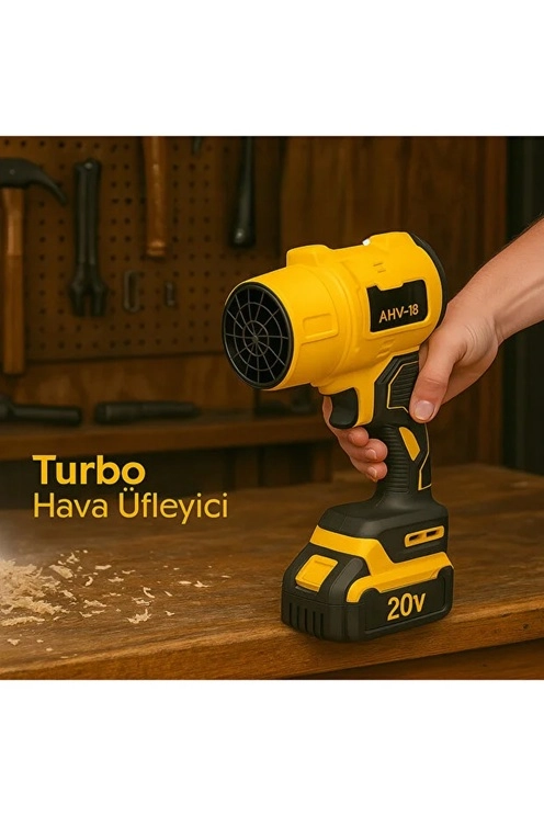 AHV-18 Turbo Hava Üfleyici | 4 Kademe Hız | 21V 431W Kablosuz Blower | 32.000 RPM’’