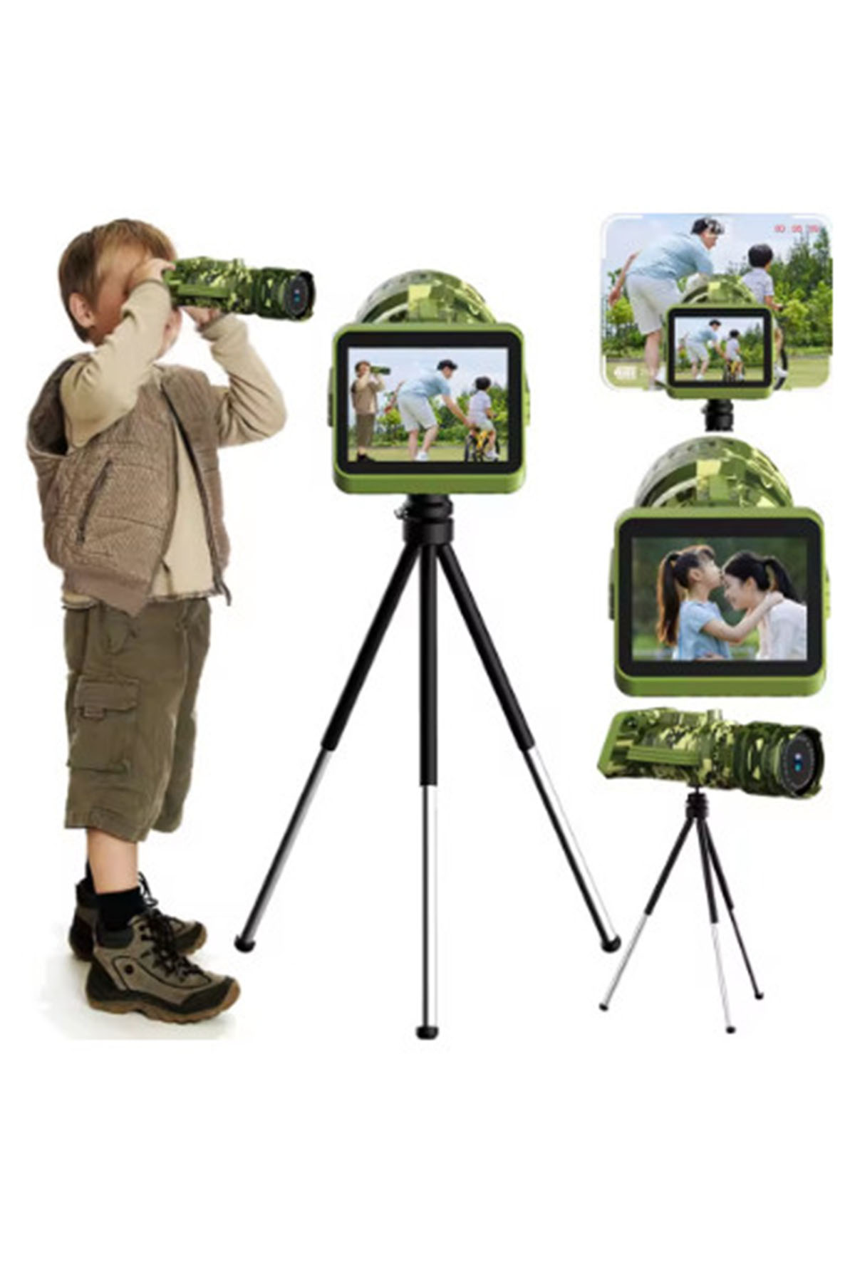 Digital Dürbün 8,0 Megapixel, 2.0 LCD HD Uzun Menzilli Taşınabilir 1080Px720P Tripodlu Dürbün