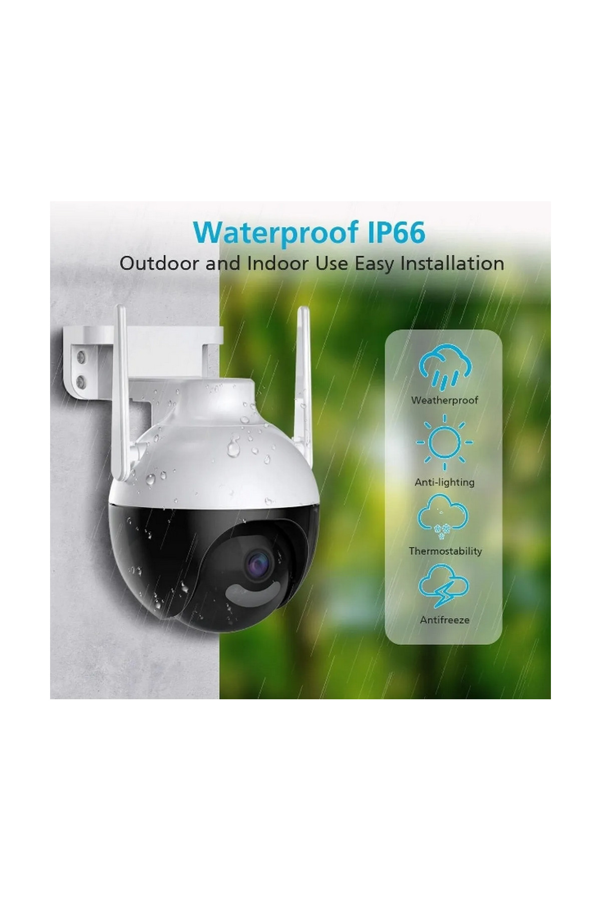 Vothoon Panoramik Ip Kamera 2MP HD Wifi Hareket Takipli ve Gece Sensörlü Kamera 3.0X Dijital Zoom