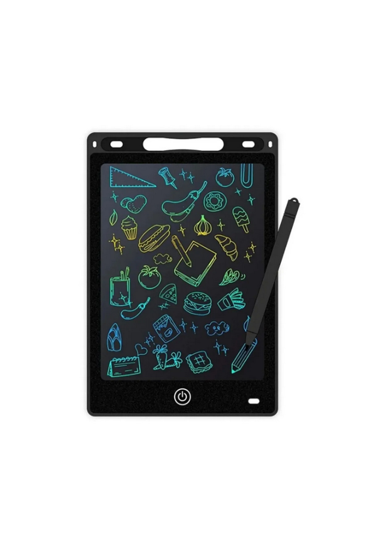12 Inc Renkli Lcd Grafik Dijital Kalemli Çizim Tableti Yazı Tahta Not Yazma Eğitim Tableti Siyah