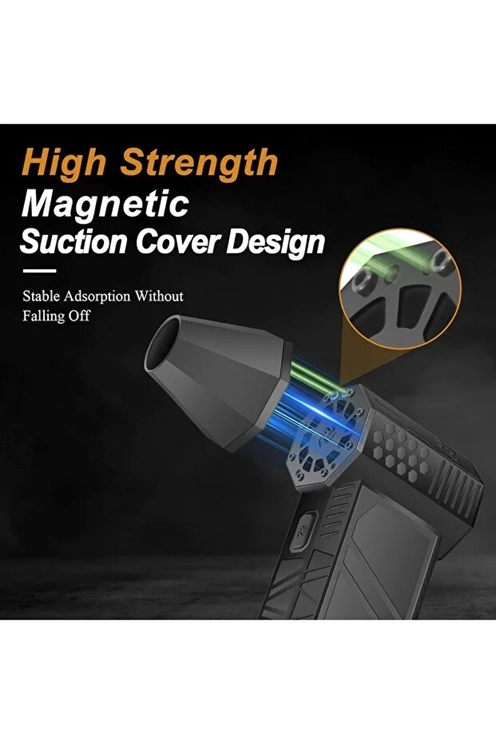 Turbo Jet 130000RPM Şarjlı Turbo Jet Şiddetli Fan Güçlü Hava Üfleyici Araç Süpürgesi 4000 Mah 52M/Sec