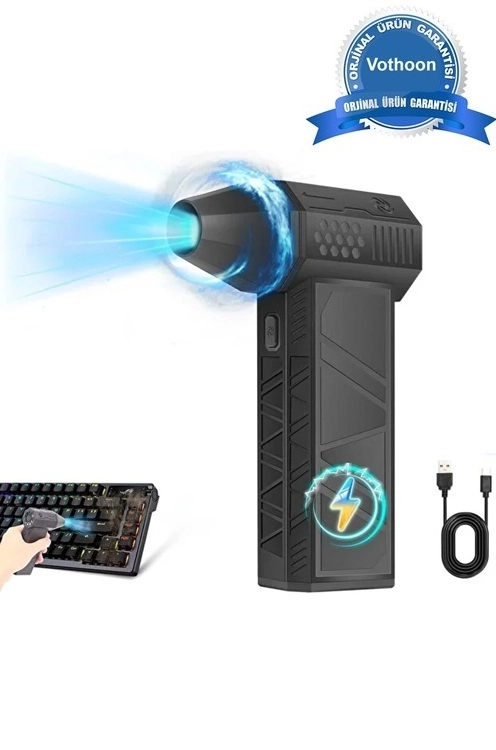 Turbo Jet 130000RPM Şarjlı Turbo Jet Şiddetli Fan Güçlü Hava Üfleyici Araç Süpürgesi 4000 Mah 52M/Sec