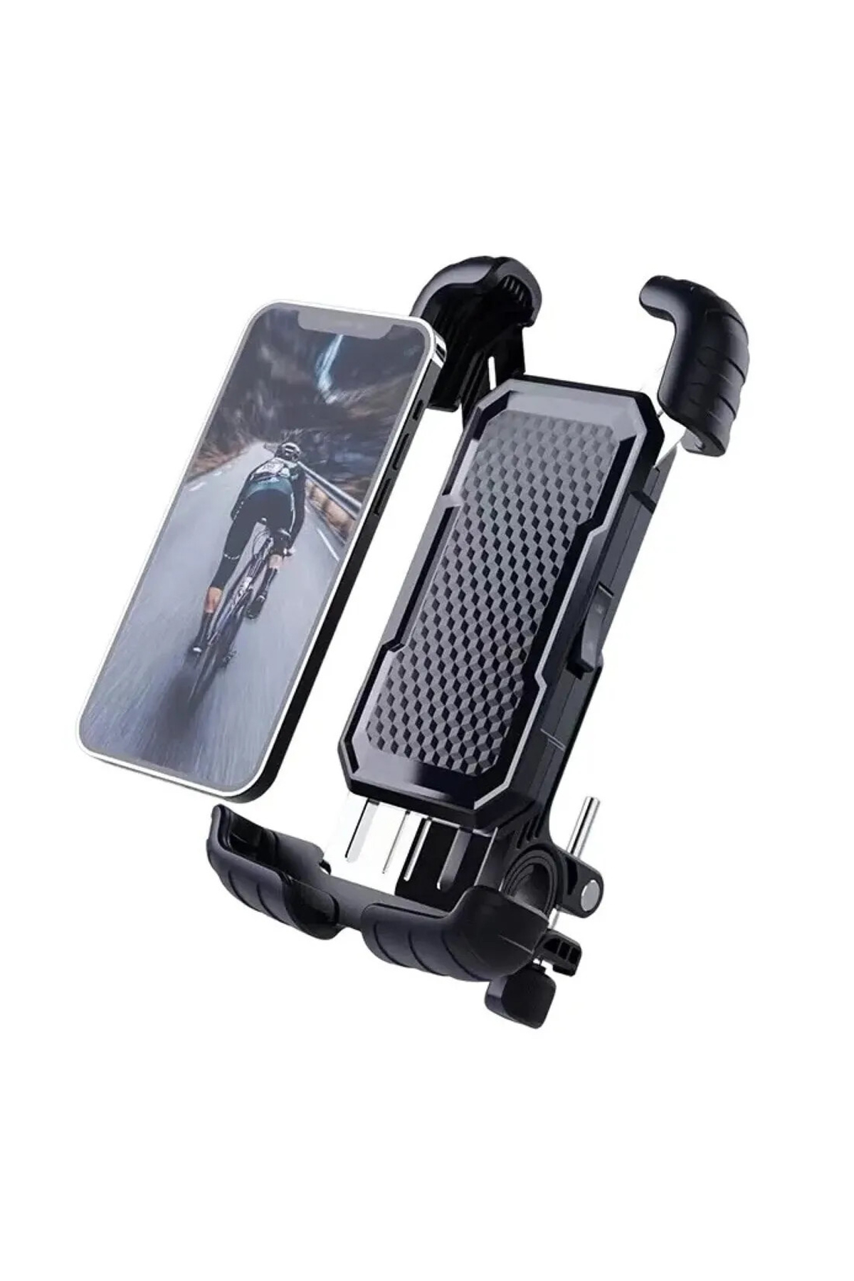 360° Derece Ayarlanabilen Gidon Bağlantılı Bisiklet Motosiklet için ABS 4-7.8″ inç Telefon Tutucu