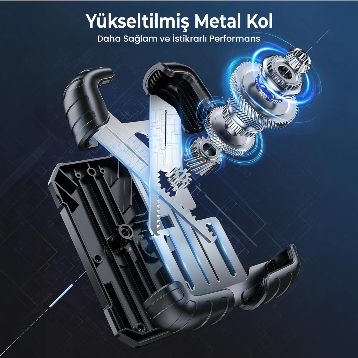360° Derece Ayarlanabilen Gidon Bağlantılı Bisiklet Motosiklet için ABS 4-7.8″ inç Telefon Tutucu
