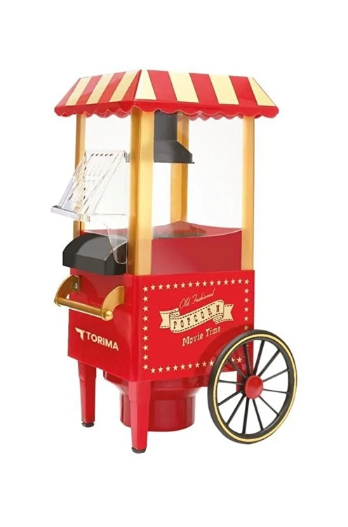 Yağsız Mısır Patlatma Popcorn Makinesi Kırmızı 