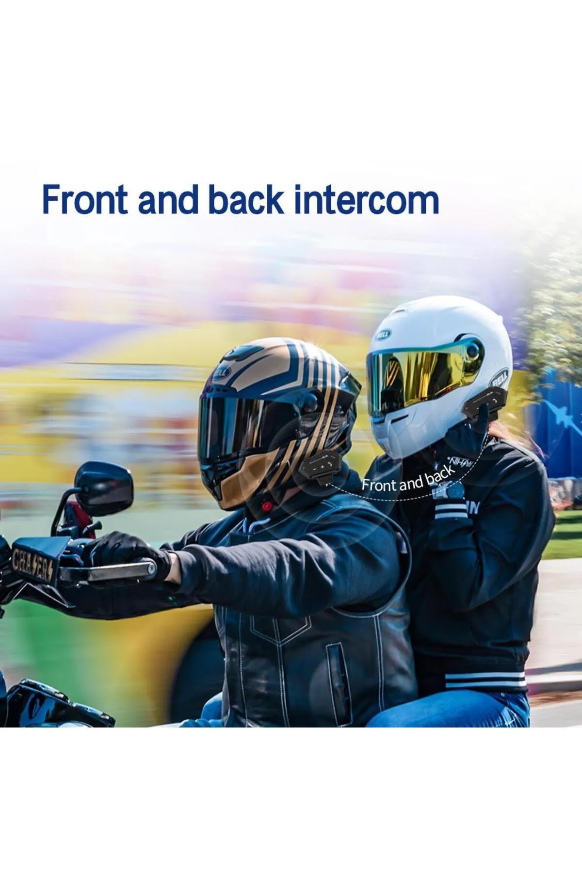 Bt-12B 2 Binici Eşleşme özellıklı Motosiklet Bluetooth Intercom