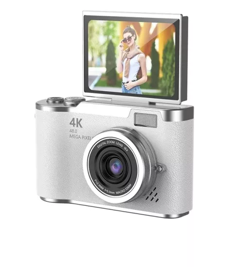 4K Dijital Retro Video Kamera 48MP 18X Zoom Flaşlı (32GB) Kart Dijital Vlog Fotoğraf  Makinesi TÜRKÇE