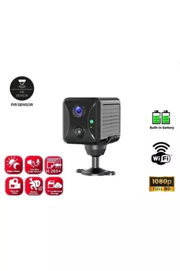 Mini Ip Kamera Sensörlü Algılamalı Sesli Konuşmalı 1080p Hd Wifi Kamera