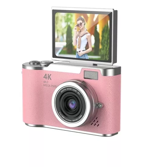 4K Dijital Retro Video Kamera 48MP 18X Zoom Flaşlı (32GB) Kart Dijital Vlog Fotoğraf  Makinesi TÜRKÇE