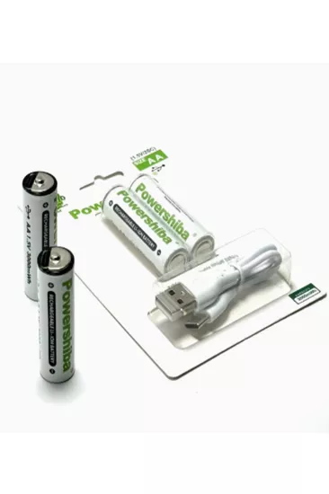 Şarj edilebilir Pil Type-C Şarjlı Li-Ion Lityum Kalem Pil 2800mAh/1.5V/AA Şarjlı pil