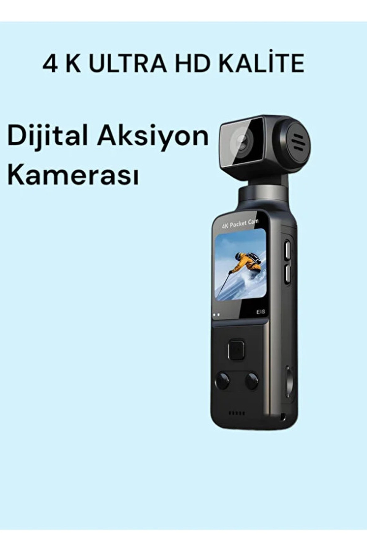 4K Ultra HD 270° Döndürülebilir Su Geçirmez Wifi Vlog Spor Ve Aksiyon Kamerası