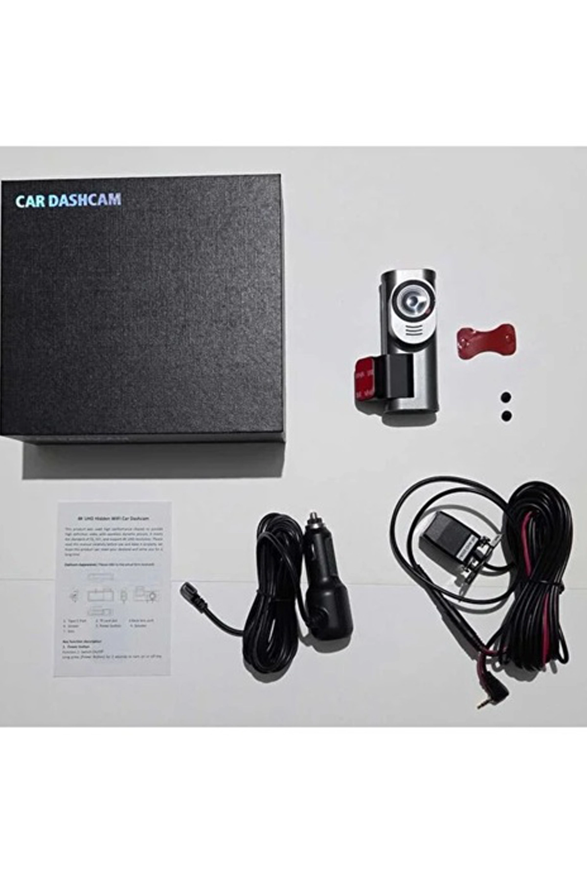 4K WiFi Çift Kameralı Araç Kamerası Gece Görüşlü G-Sensörlü Dash Cam 170 Derece