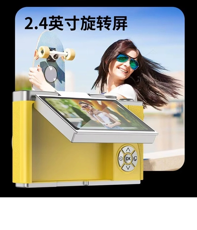 4K Dijital Retro Video Kamera 48MP 18X Zoom Flaşlı (32GB) Kart Dijital Vlog Fotoğraf  Makinesi TÜRKÇE